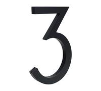 NuméRo Maison 15 cm Big Maison Noire Numéro Floating Panneau Moderne Numéros de Porte Signalisation extérieure Adresse(3,15cm)