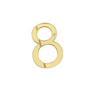 NuméRo Maison Autocollants 3D En Forme De Chiffres For Porte Maison, Chambre, Appartement, Armoire, Table, Boîte Aux Lettres, Numéros Extérieurs(Gold 8,5x3.3cm)