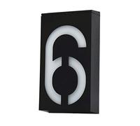 NuméRo Maison Numéro de maison Extérieur Panneau Solar Light Maison la porte numérique plat(Digital 6)