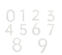 Numéro Maison,Numero de Maison Exterieur Plaque de porte flottante blanche en métal for adresse, numéro maison, for boîte aux lettres, for extérieur(White 10PCS)