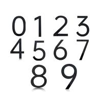 Numéro Maison,Numero de Maison Exterieur Plaque de porte flottante blanche en métal for adresse, numéro maison, for boîte aux lettres, for extérieur(Black 10PCS)