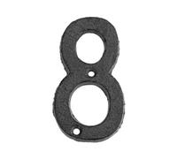 Numéro Maison,Numero de Maison Exterieur Plaque de porte rétro 3D en métal avec chiffres arabes numériques fonte, décoration murale for café, cour, DIY(8)