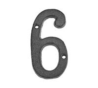 Numéro Maison,Numero de Maison Exterieur Plaque de porte rétro 3D en métal avec chiffres arabes numériques fonte, décoration murale for café, cour, DIY(6)