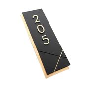 Numéro Maison,Numero de Maison Exterieur Plaques De Porte Modernes En Acrylique, Enseigne Magasin, Numéro Personnel Personnalisé For Bureau,Plaque Décorative(Gold2,25x8.5cm)