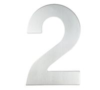 NuméRo Maison Numéros de porte d'appartement en acier inoxydable 20/30 cm Plaque d'immatriculation extérieure flottante for maison 12 pouces(Silver No. 2,20cm)