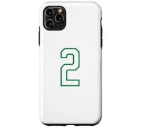 Numéro n ° 2 Équipe Sportive Verte Blanche Coque pour iPhone 11 Pro Max