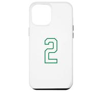 Numéro n ° 2 Équipe Sportive Verte Blanche Coque pour iPhone 12 Pro Max