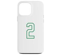 Numéro n ° 2 Équipe Sportive Verte Blanche Coque pour iPhone 13 Pro Max
