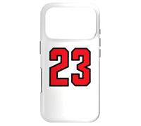 Numéro n ° 23 Numéro d'équipe Sports Black Red Coque pour iPhone 17 Pro