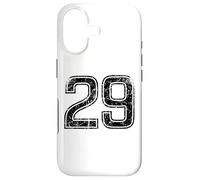 Numéro n ° 29 Numéro Vintage Noir Sport Noir Coque pour iPhone 17