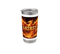 Numéro Phénix né de sept 142857 Gobelet isotherme en acier inoxydable double paroi