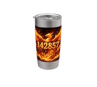 Numéro Phénix né de sept 142857 Gobelet isotherme en acier inoxydable double paroi