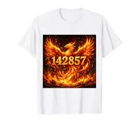 Numéro Phénix né de Sept 142857 T-Shirt Graphique avec Valeur, Homme, Blanc, S