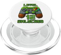 Numéro Pixel Gamer 12e Anniversaire pour garçon PopSockets PopGrip pour MagSafe