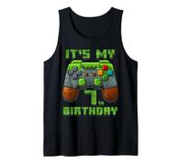 Numéro Pixel Gamer 7e Anniversaire garçon 7 Ans Débardeur