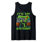 Numéro Pixel Gamer 7e Anniversaire garçon 7 Ans Débardeur