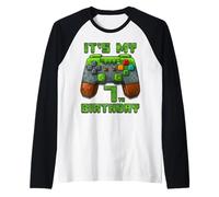Numéro Pixel Gamer 7e Anniversaire garçon 7 Ans Manche Raglan