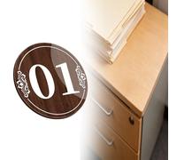 numéro Plaque D'immatriculation De Table Carrée Et Ronde, 1-10 1-30 1-100 1-500 Disques D'identification De Numéros Gravés Pour Restaurant(C-1-10 D 8 CM)