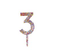 Numéro pour Cake Topper, brillant acrylique numéro gâteau Toppers gâteau décorations fête d'anniversaire gâteau pour anniversaire fête de mariage anniversaire