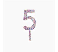 Numéro pour Cake Topper, brillant acrylique numéro gâteau Toppers gâteau décorations fête d'anniversaire gâteau pour anniversaire fête de mariage anniversaire