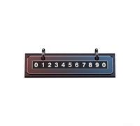 Numéro pour voiture Privacité Design pour rabattable Numéro | Mécanisme flip, numéro pour instantané, fini luxueux, , installation facile(Red)