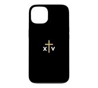 Numéro Romain du Pape Léon XIV avec Croix Fine Jésus Coque pour iPhone 13