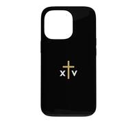 Numéro Romain du Pape Léon XIV avec Croix Fine Jésus Coque pour iPhone 13 Pro