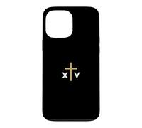 Numéro Romain du Pape Léon XIV avec Croix Fine Jésus Coque pour iPhone 13 Pro Max