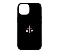 Numéro Romain du Pape Léon XIV avec Croix Fine Jésus Coque pour iPhone 14