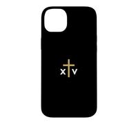 Numéro Romain du Pape Léon XIV avec Croix Fine Jésus Coque pour iPhone 14 Plus
