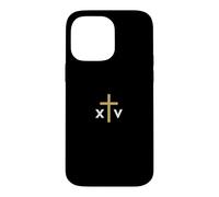 Numéro Romain du Pape Léon XIV avec Croix Fine Jésus Coque pour iPhone 14 Pro Max