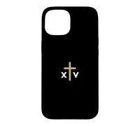 Numéro Romain du Pape Léon XIV avec Croix Fine Jésus Coque pour iPhone 15