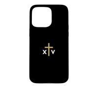 Numéro Romain du Pape Léon XIV avec Croix Fine Jésus Coque pour iPhone 15 Pro Max
