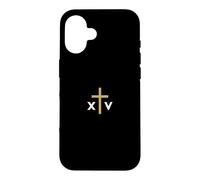 Numéro Romain du Pape Léon XIV avec Croix Fine Jésus Coque pour iPhone 16