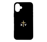 Numéro Romain du Pape Léon XIV avec Croix Fine Jésus Coque pour iPhone 16 Plus
