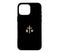 Numéro Romain du Pape Léon XIV avec Croix Fine Jésus Coque pour iPhone 16 Pro Max