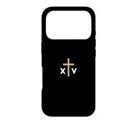 Numéro Romain du Pape Léon XIV avec Croix Fine Jésus Coque pour iPhone 17 Pro