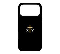 Numéro Romain du Pape Léon XIV avec Croix Fine Jésus Coque pour iPhone 17 Pro Max