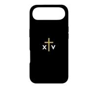 Numéro Romain du Pape Léon XIV avec Croix Fine Jésus Coque pour iPhone Air
