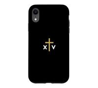 Numéro Romain du Pape Léon XIV avec Croix Fine Jésus Coque pour iPhone XR