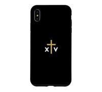 Numéro Romain du Pape Léon XIV avec Croix Fine Jésus Coque pour iPhone XS Max