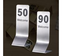 numéro Signalisation De Numéro De Table Haute Visibilité 1-50 1-80 1-100, Panneaux De Table Numérotés Double Face Pour Mariage/restaurants(A-01-55,W 6 CM H 21 CM)