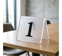 numéro Signalisation Des Numéros De Table De Mariage 1-4 1-20 1-30 1-50 1-100, Panneaux De Table Réservés Clairs Et Givrés Avec Chiffres(1-43,W L 85X65 MM)