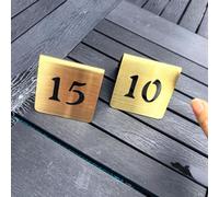 numéro Signes De Numéro De Table De Tente Découpés En Or Pour Mariage, Carte De Numéros De Table De Restaurant De 6 À 8 Cm De Largeur(1-11,W L 8X8 CM)