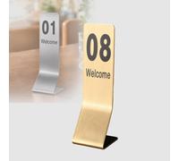 numéro Support De Numéro De Table À Chiffres Double Face, Hauteur 14,5 À 21 Cm, Signalisation De Numéro De Table Réutilisable/supports(Gold-01-45,W H 5X14.5 CM)