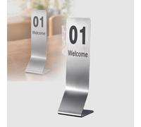 numéro Support De Numéro De Table À Chiffres Double Face, Hauteur 14,5 À 21 Cm, Signalisation De Numéro De Table Réutilisable/supports(Silver-01-19,W H 6X21 CM)
