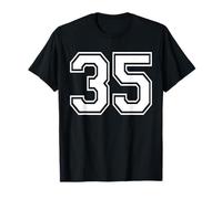 Numéro Trente Cinq #35 Uniforme de l'équipe Sportive Anniversaire T-Shirt