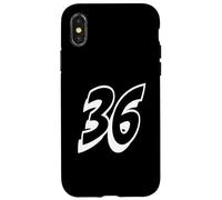 Numéro Trente Six #36 Uniforme de l'équipe Sportive Anniversaire Coque pour iPhone X/XS
