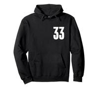 Numéro Trente Trois #33 Uniforme de l'équipe Sportive Anniversaire 33 Sweat à Capuche