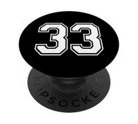 Numéro Trente Trois #33 Uniforme de l'équipe Sportive Anniversaire PopSockets PopGrip Adhésif